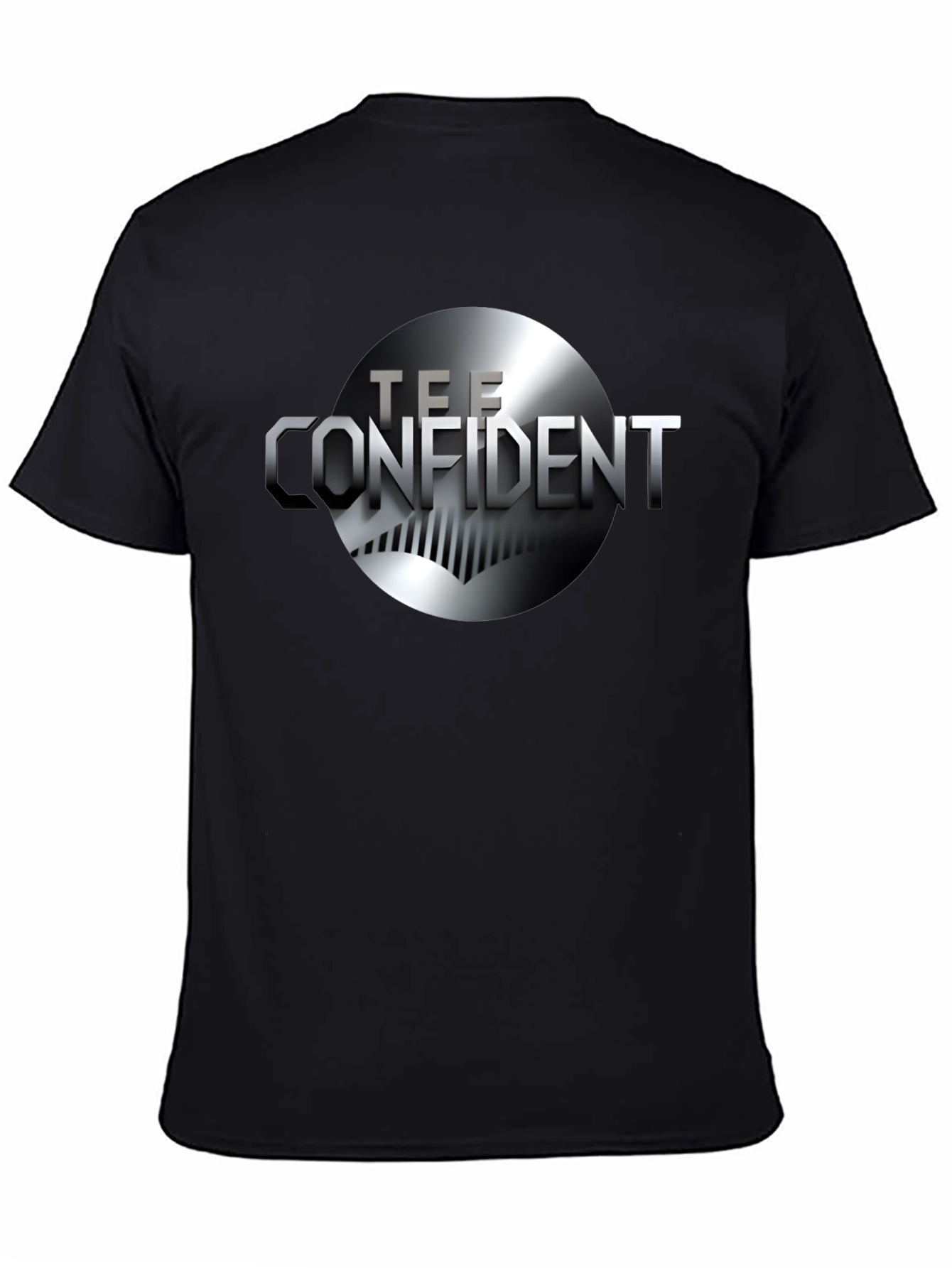 Tee Confident Black Graphic T-Shirt - Modern Design
