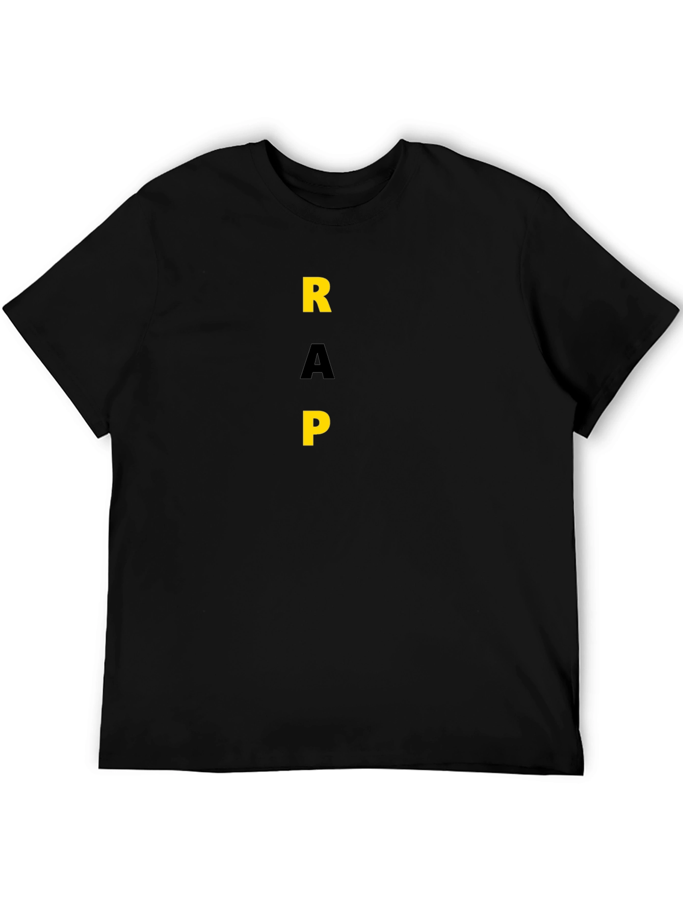 Bold RAP Graphic Tee - Stylish Black T-Shirt