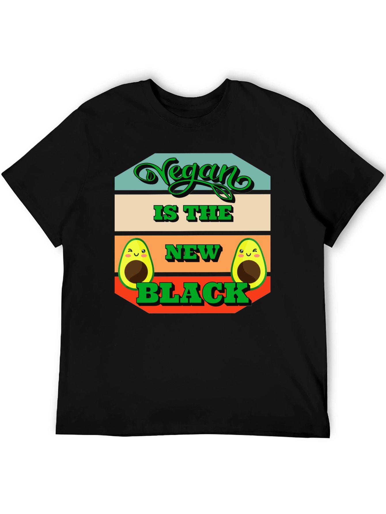 Vegan is the New Black Avocado Graphic Tee