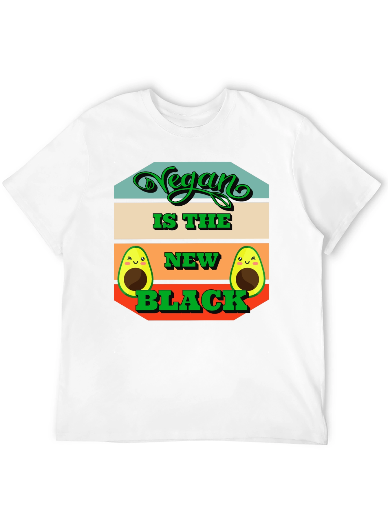 Vegan is the New Black Avocado Graphic Tee