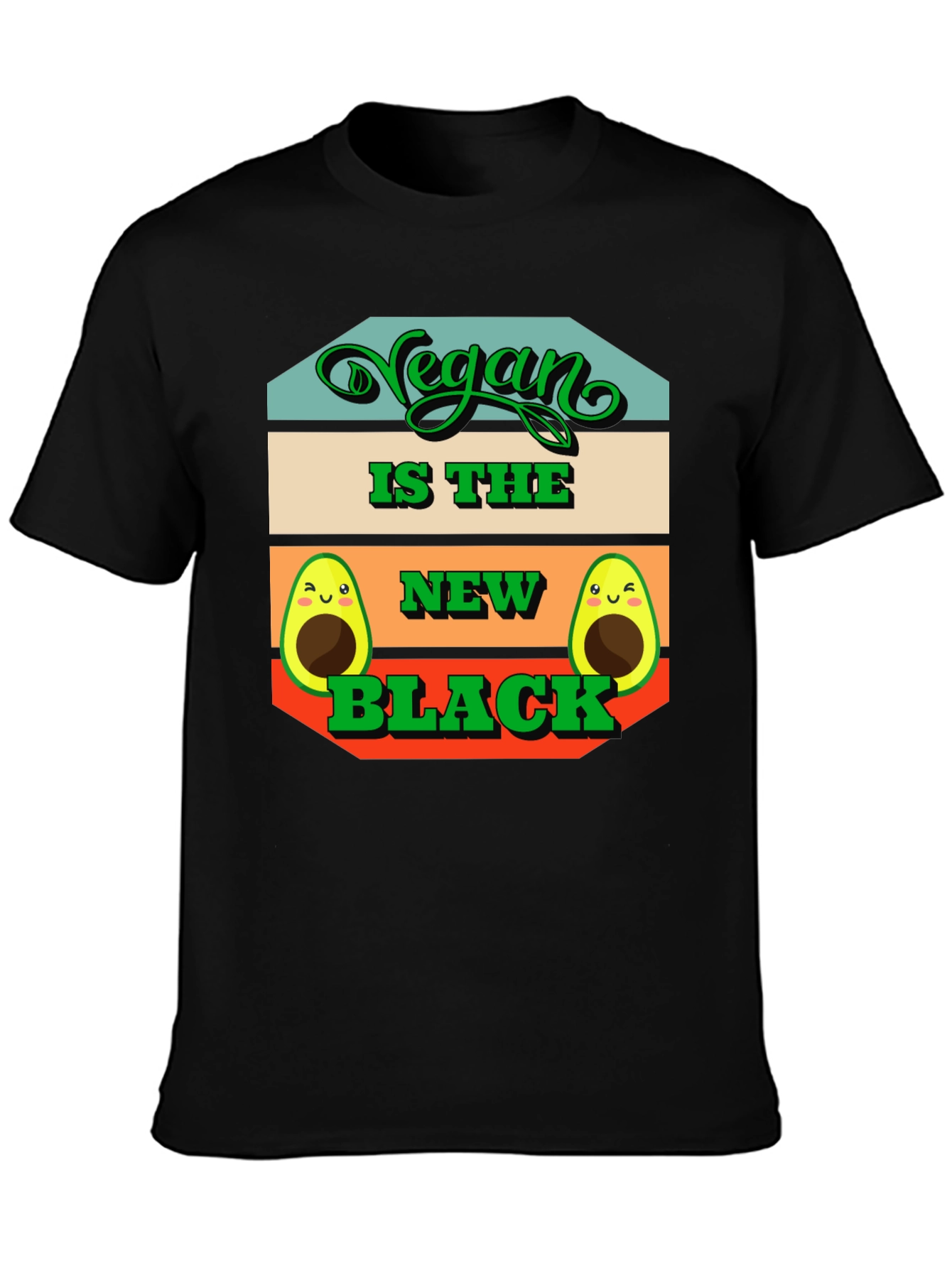 Vegan is the New Black Avocado Graphic Tee