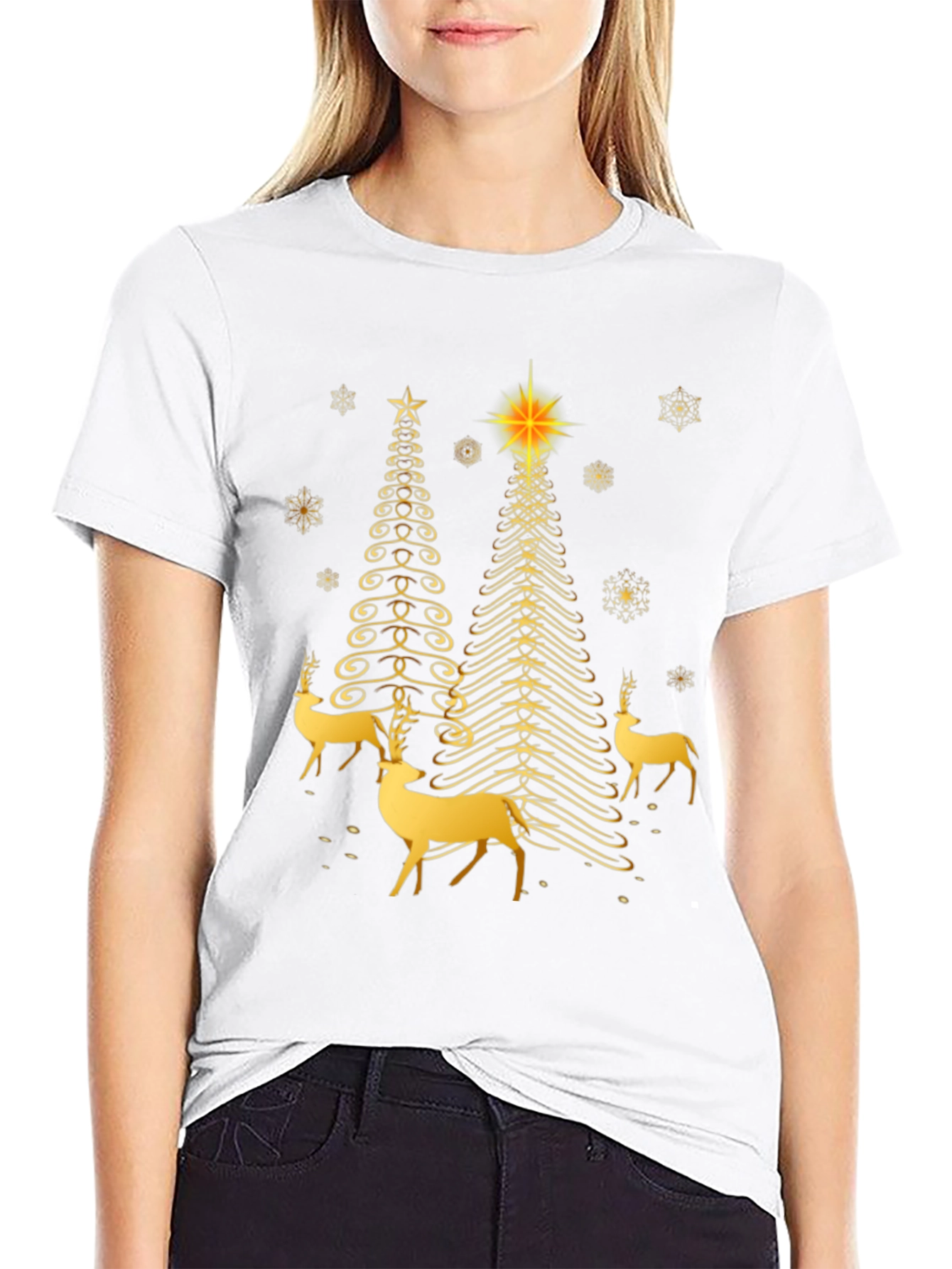 Festive Christmas Deer T-Shirt