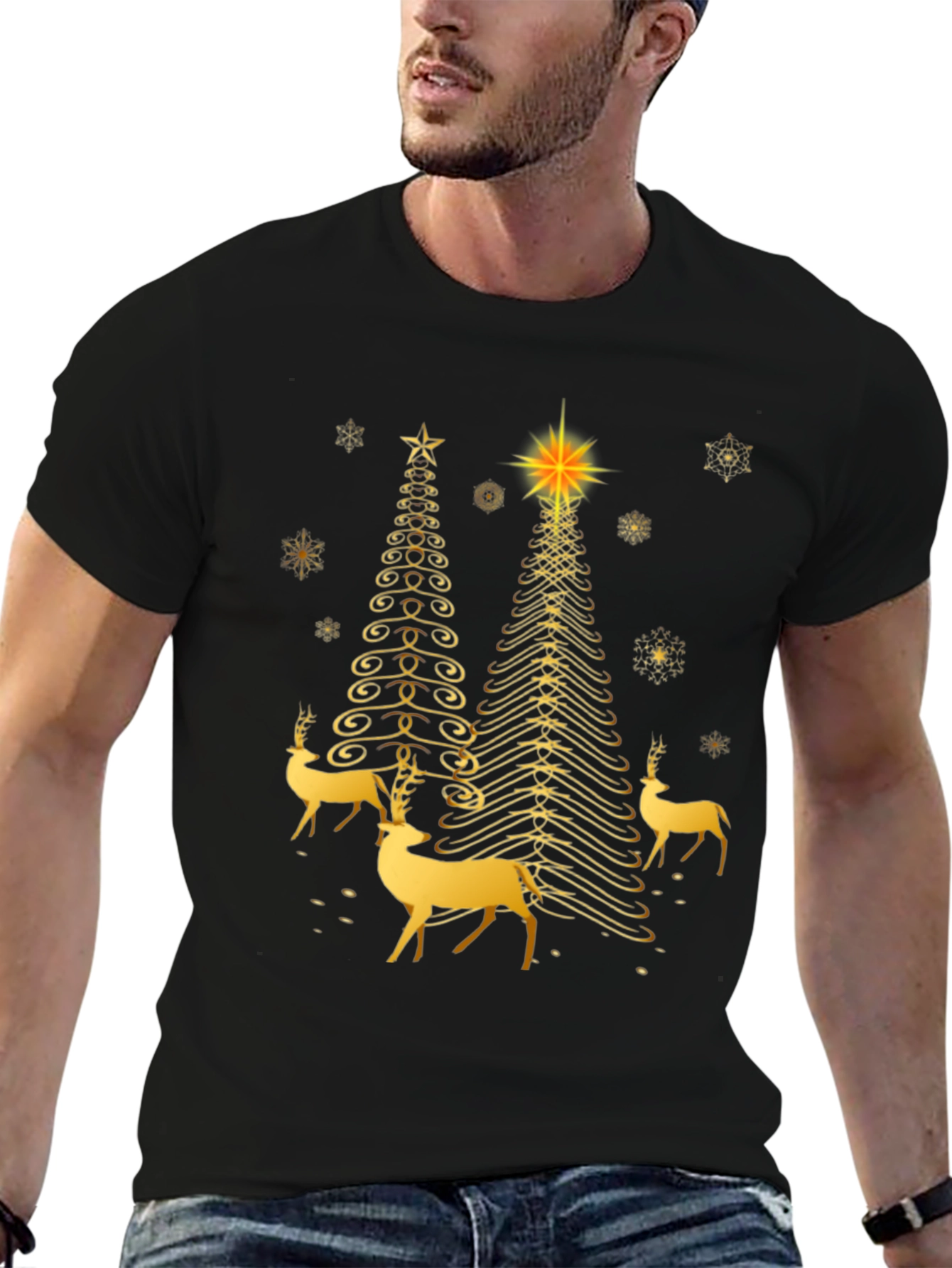 Festive Christmas Deer T-Shirt