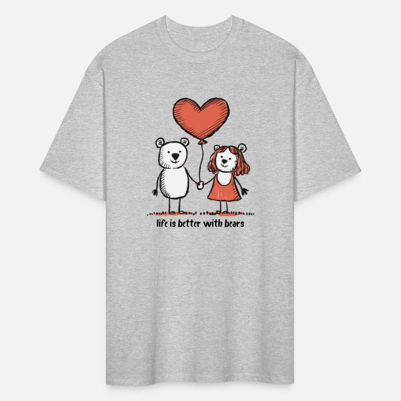 Bears Lovers Stick Figure Couple Funny Animals