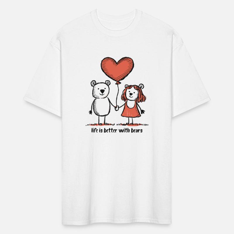 Bears Lovers Stick Figure Couple Funny Animals