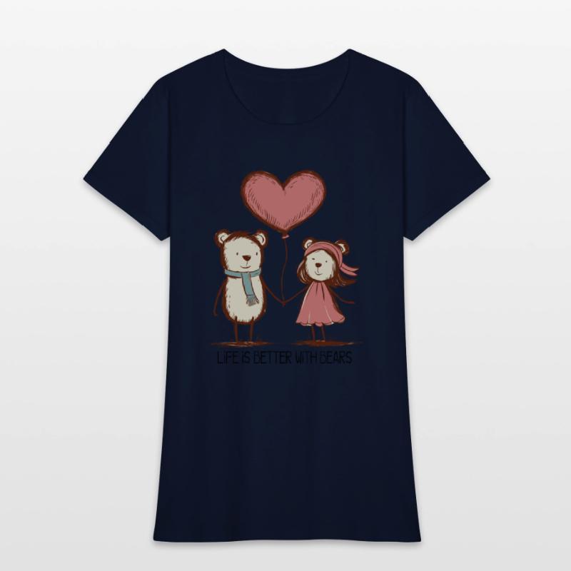 Bears Lovers Stick Figure Couple Funny Animals
