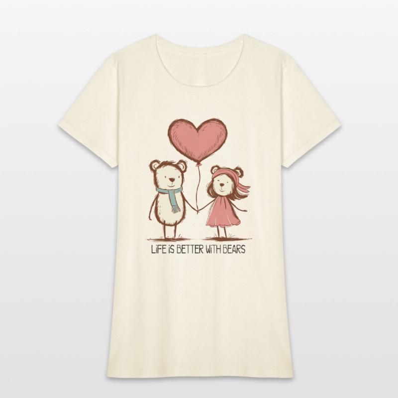 Bears Lovers Stick Figure Couple Funny Animals