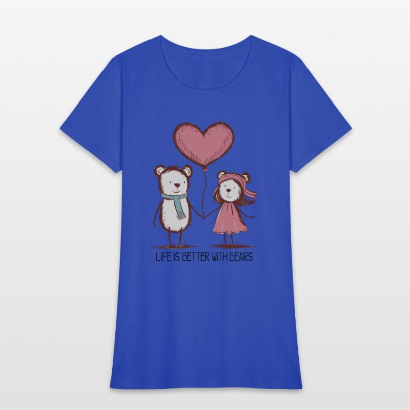 Bears Lovers Stick Figure Couple Funny Animals