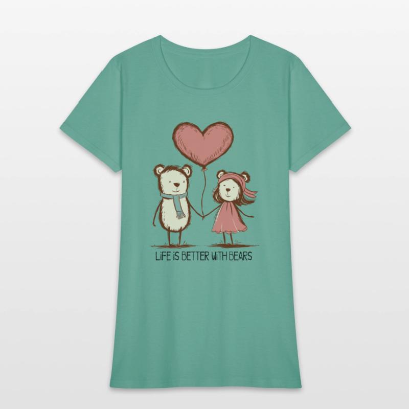 Bears Lovers Stick Figure Couple Funny Animals