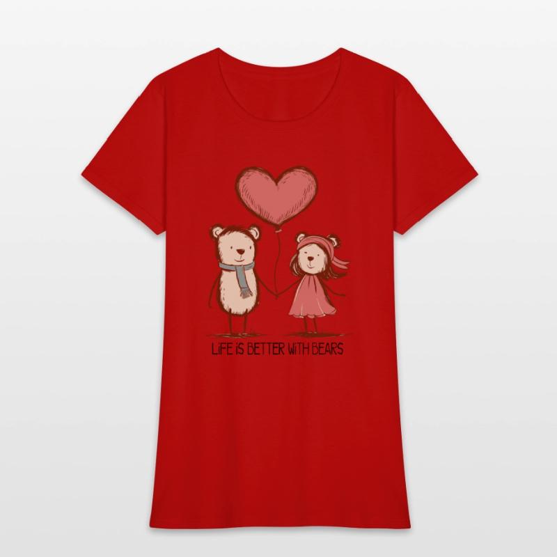 Bears Lovers Stick Figure Couple Funny Animals