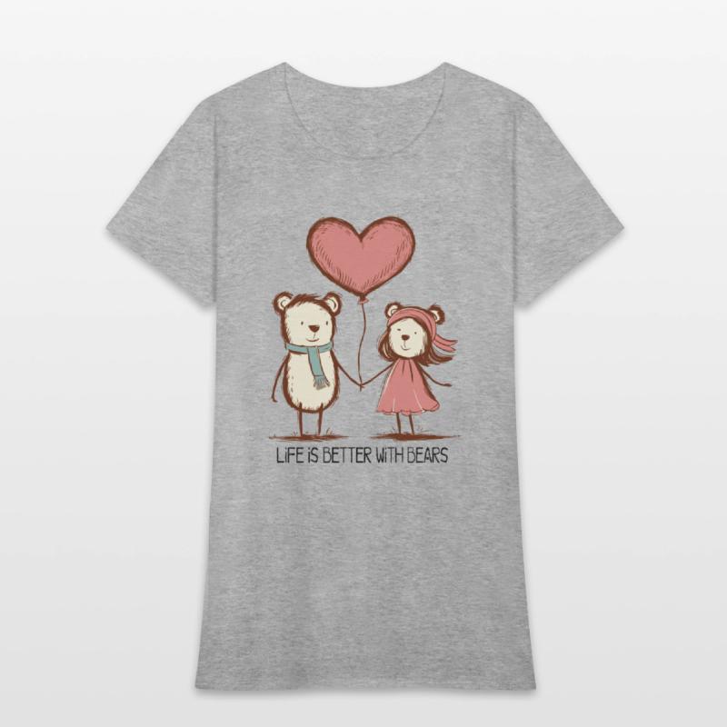 Bears Lovers Stick Figure Couple Funny Animals