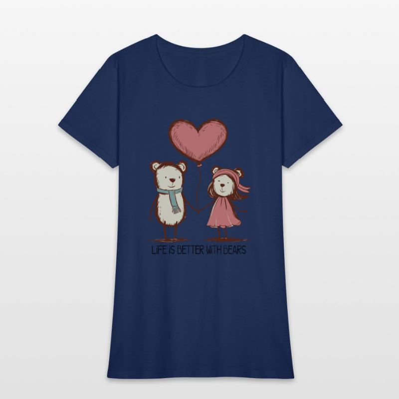 Bears Lovers Stick Figure Couple Funny Animals
