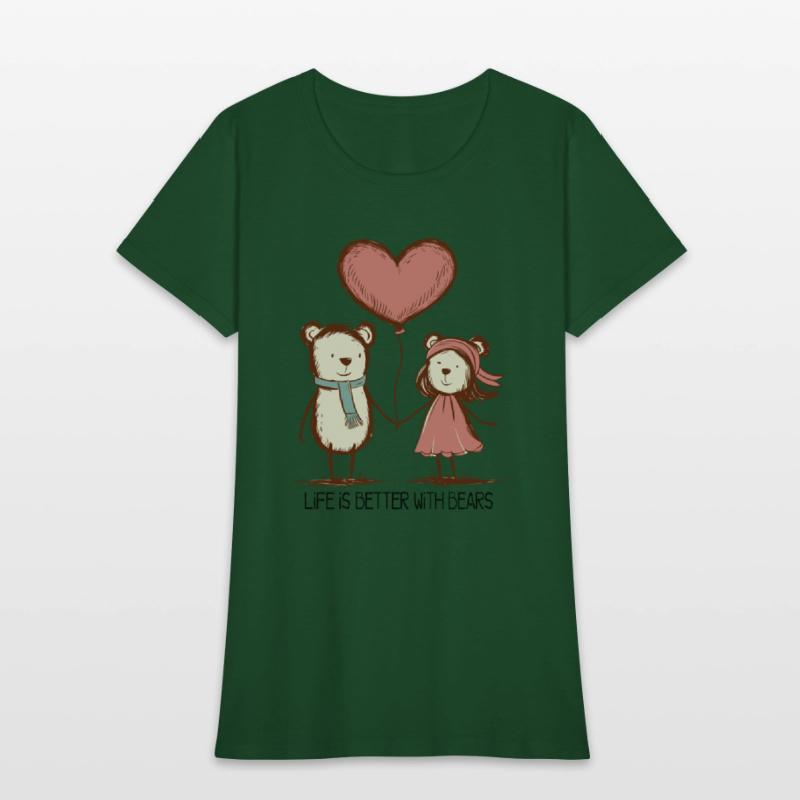 Bears Lovers Stick Figure Couple Funny Animals