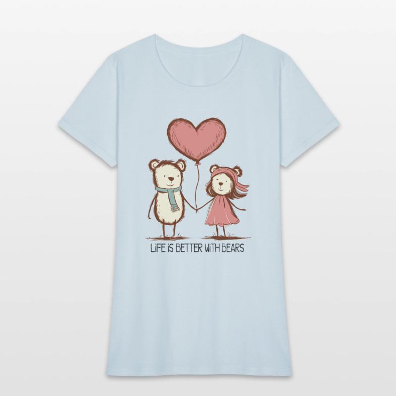 Bears Lovers Stick Figure Couple Funny Animals