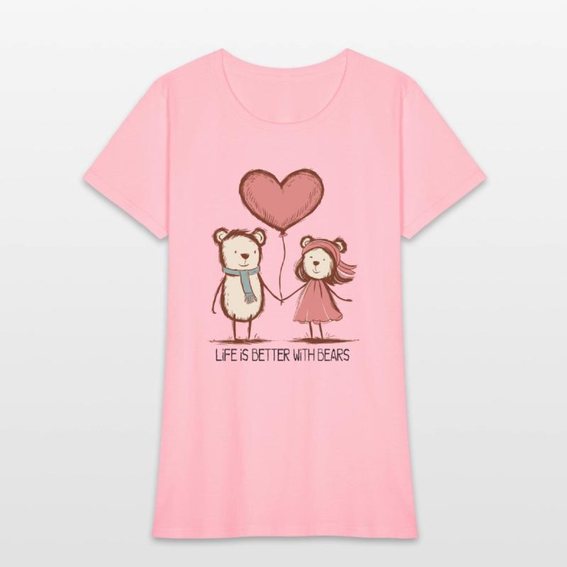 Bears Lovers Stick Figure Couple Funny Animals