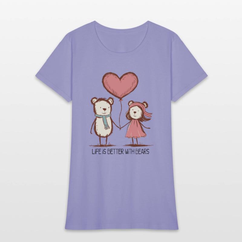 Bears Lovers Stick Figure Couple Funny Animals