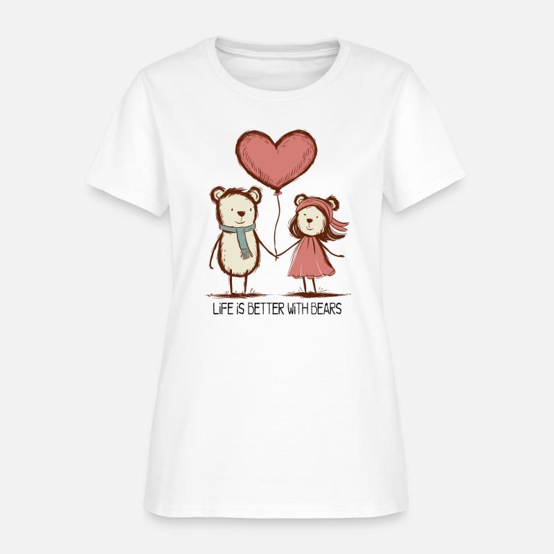 Bears Lovers Stick Figure Couple Funny Animals