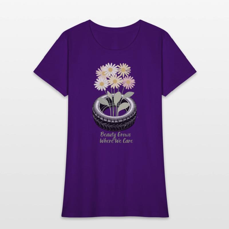 Beauty Grows from Care Recycled Tire Floral Eco