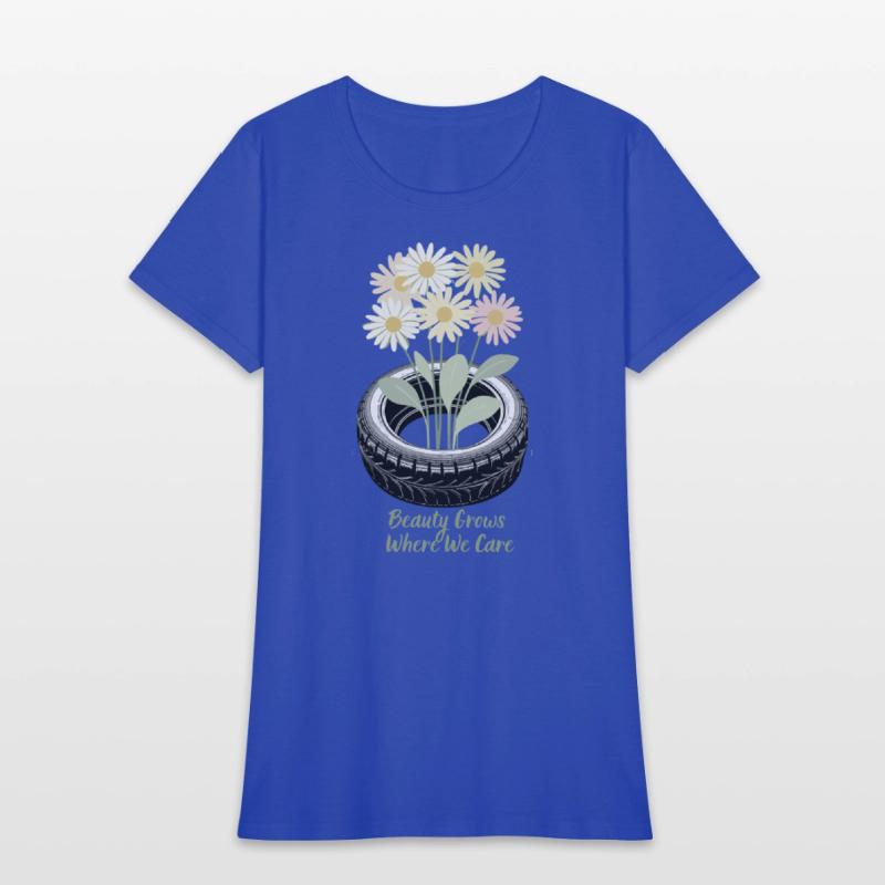 Beauty Grows from Care Recycled Tire Floral Eco