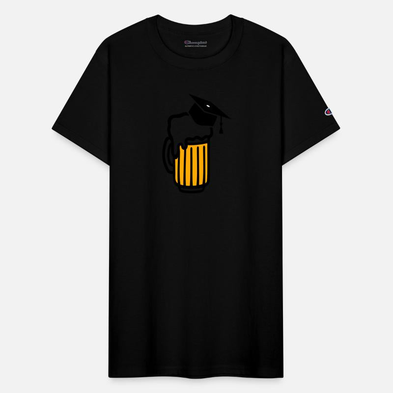 beer with a graduation hat or mortarboard