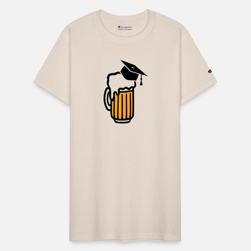 beer with a graduation hat or mortarboard