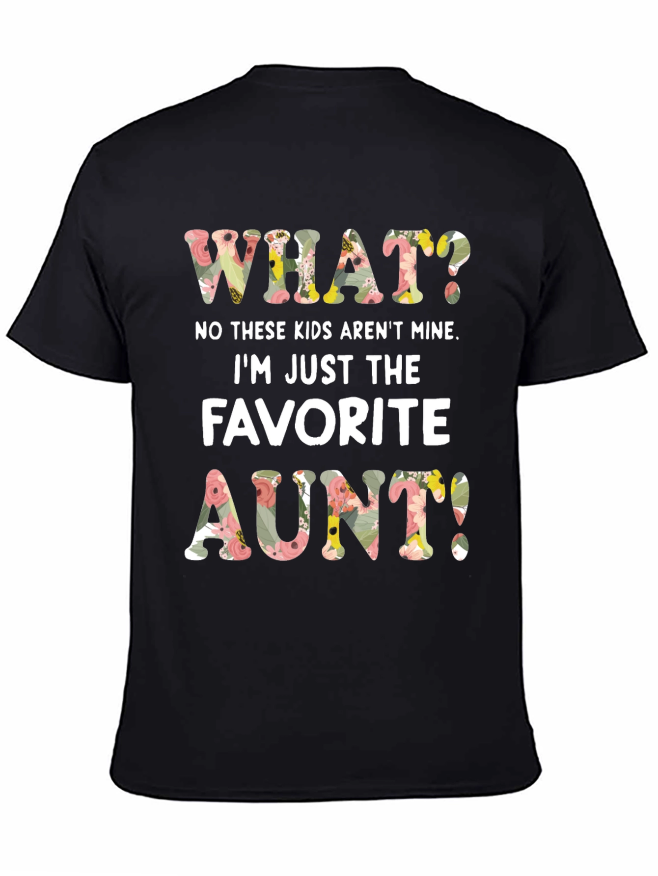 Favorite Aunt Floral Graphic T-Shirt