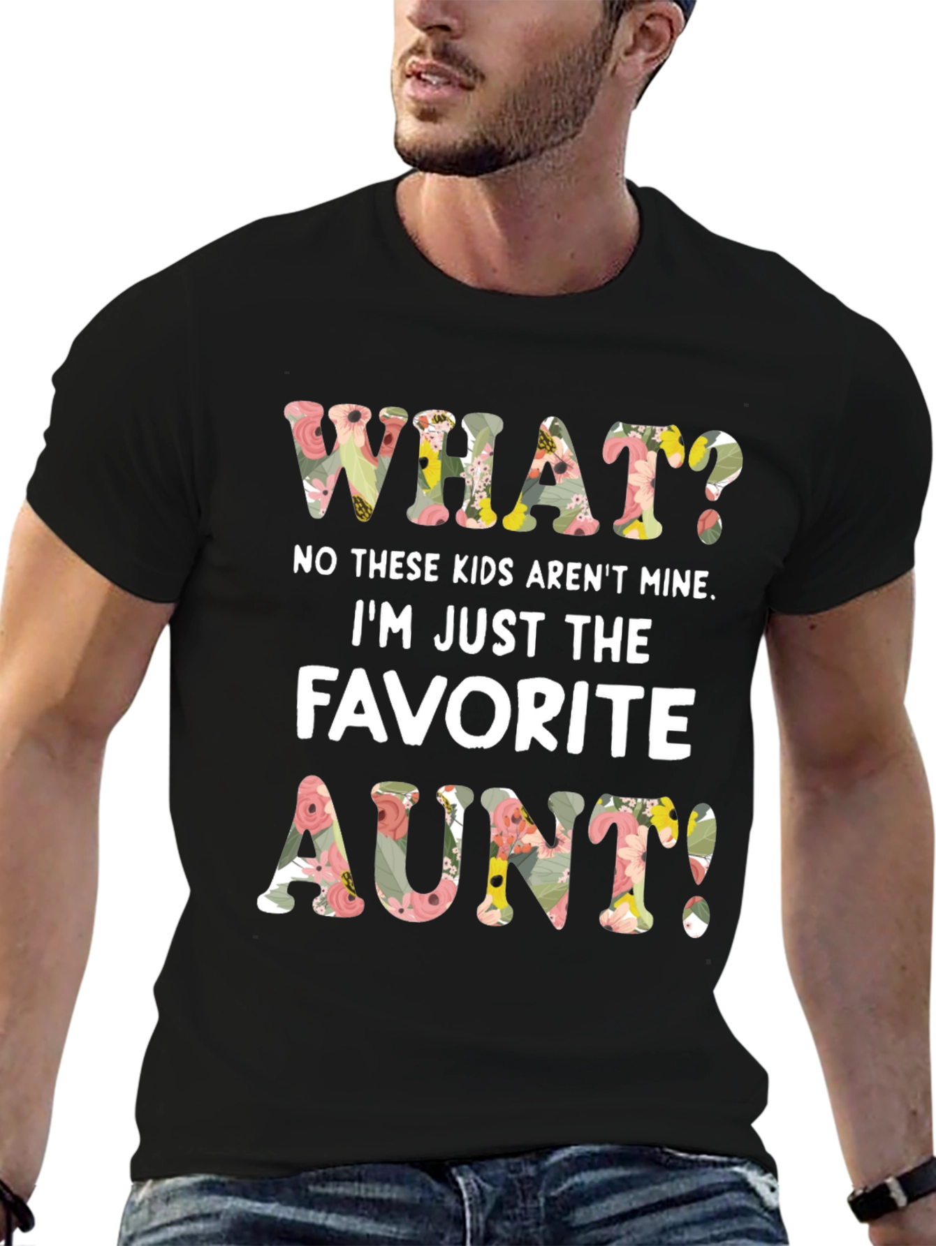 Favorite Aunt Floral Graphic T-Shirt