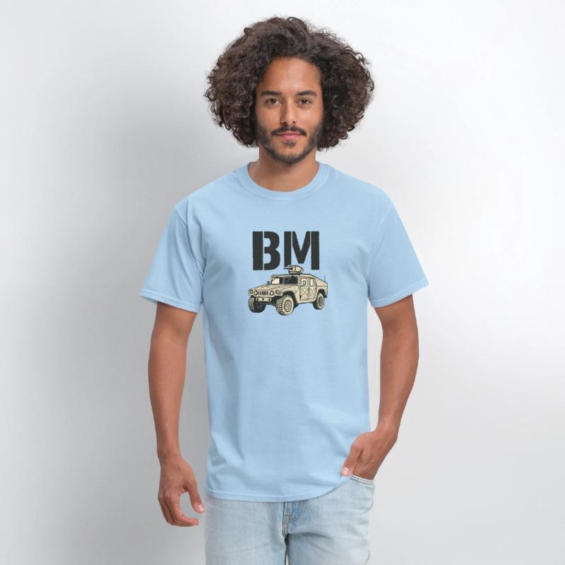 Best Men (BM) Military Car Graphic Tee