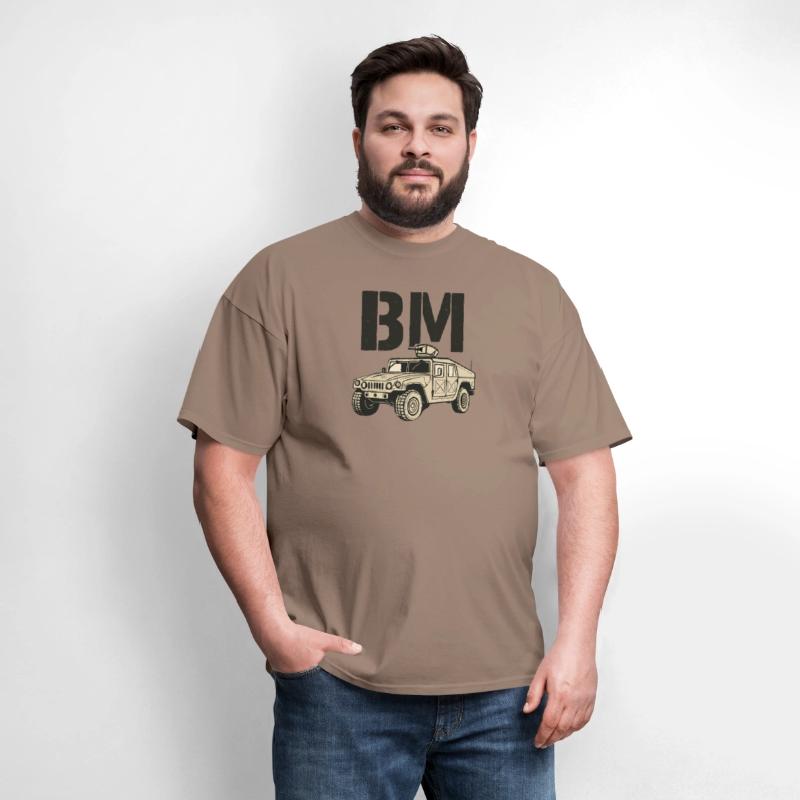 Best Men (BM) Military Car Graphic Tee