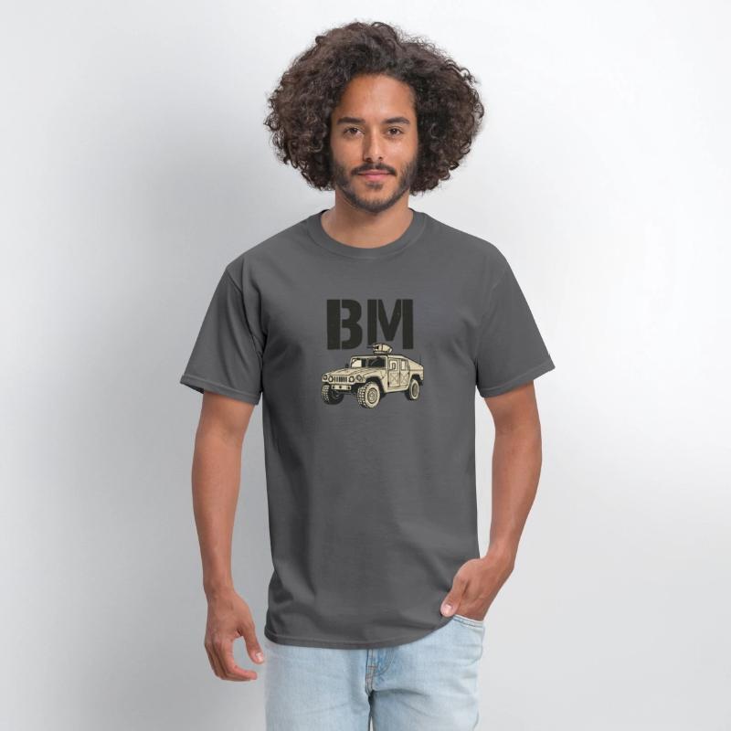 Best Men (BM) Military Car Graphic Tee
