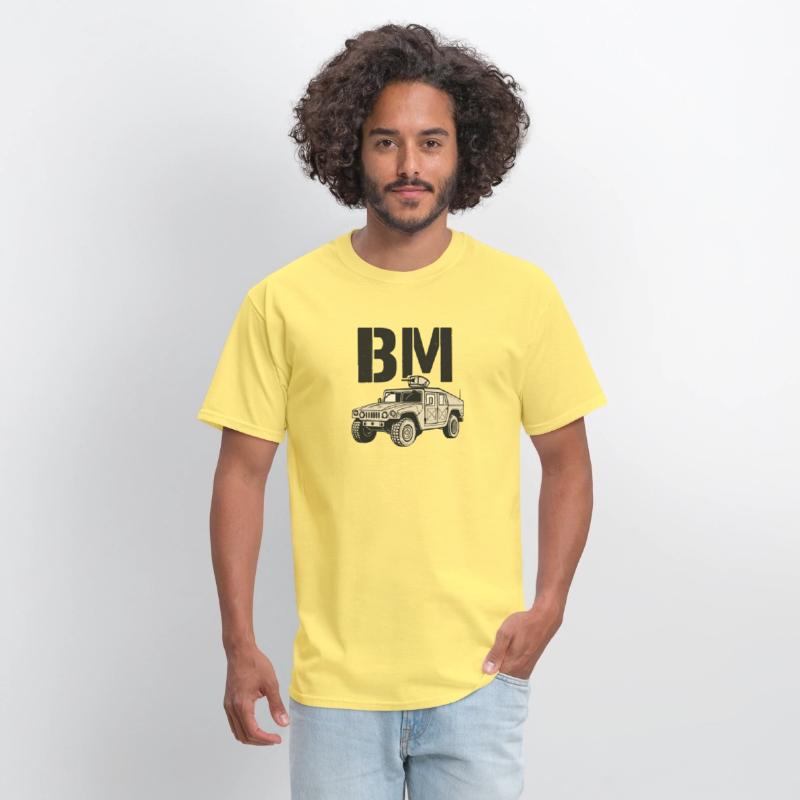 Best Men (BM) Military Car Graphic Tee