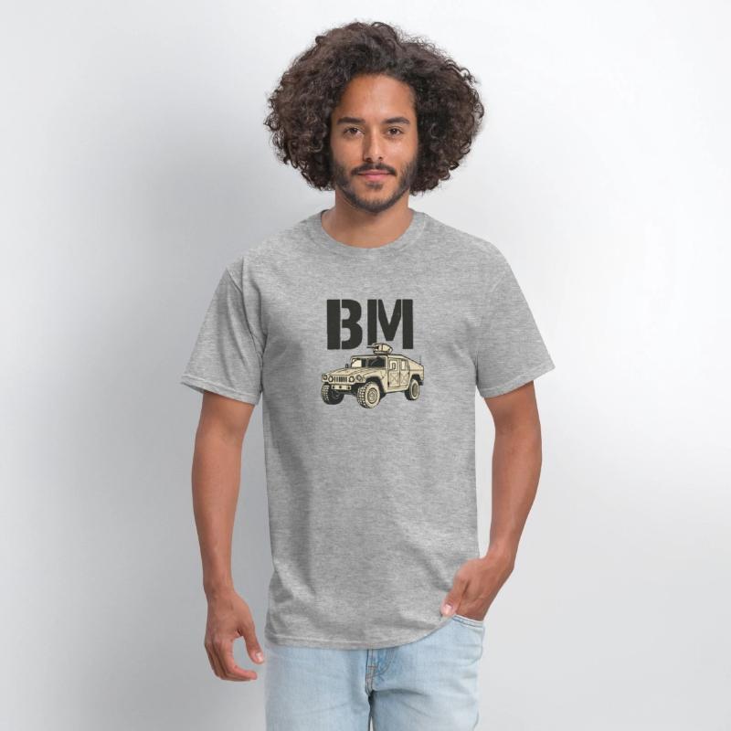 Best Men (BM) Military Car Graphic Tee