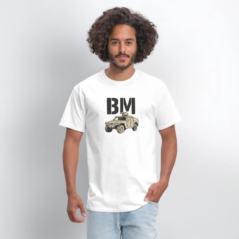 Best Men (BM) Military Car Graphic Tee