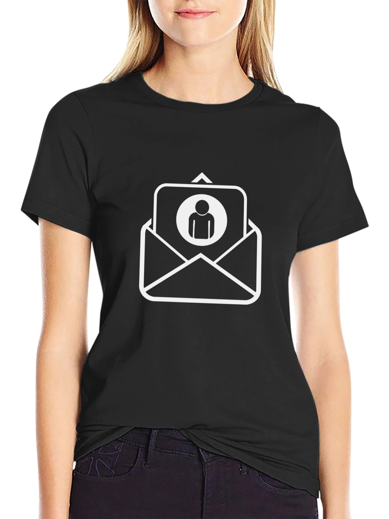 Black T-Shirt with Email Contact Design
