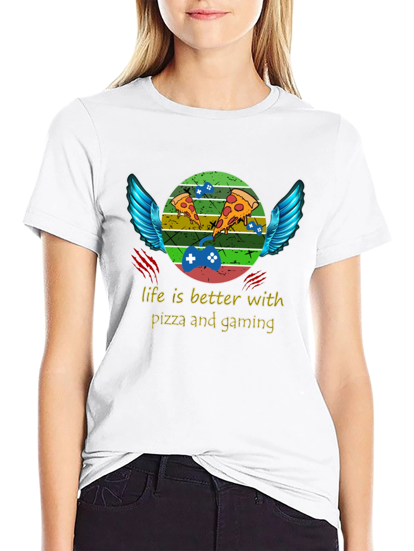 Life is Better With Pizza and Gaming T-Shirt