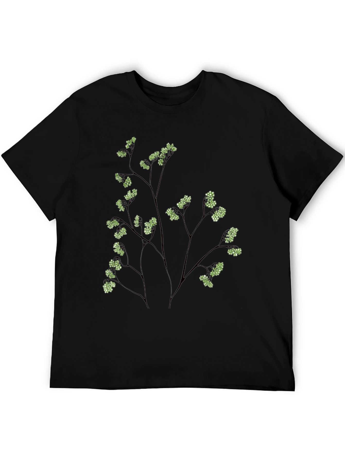 Nature Inspired Black Graphic Tee