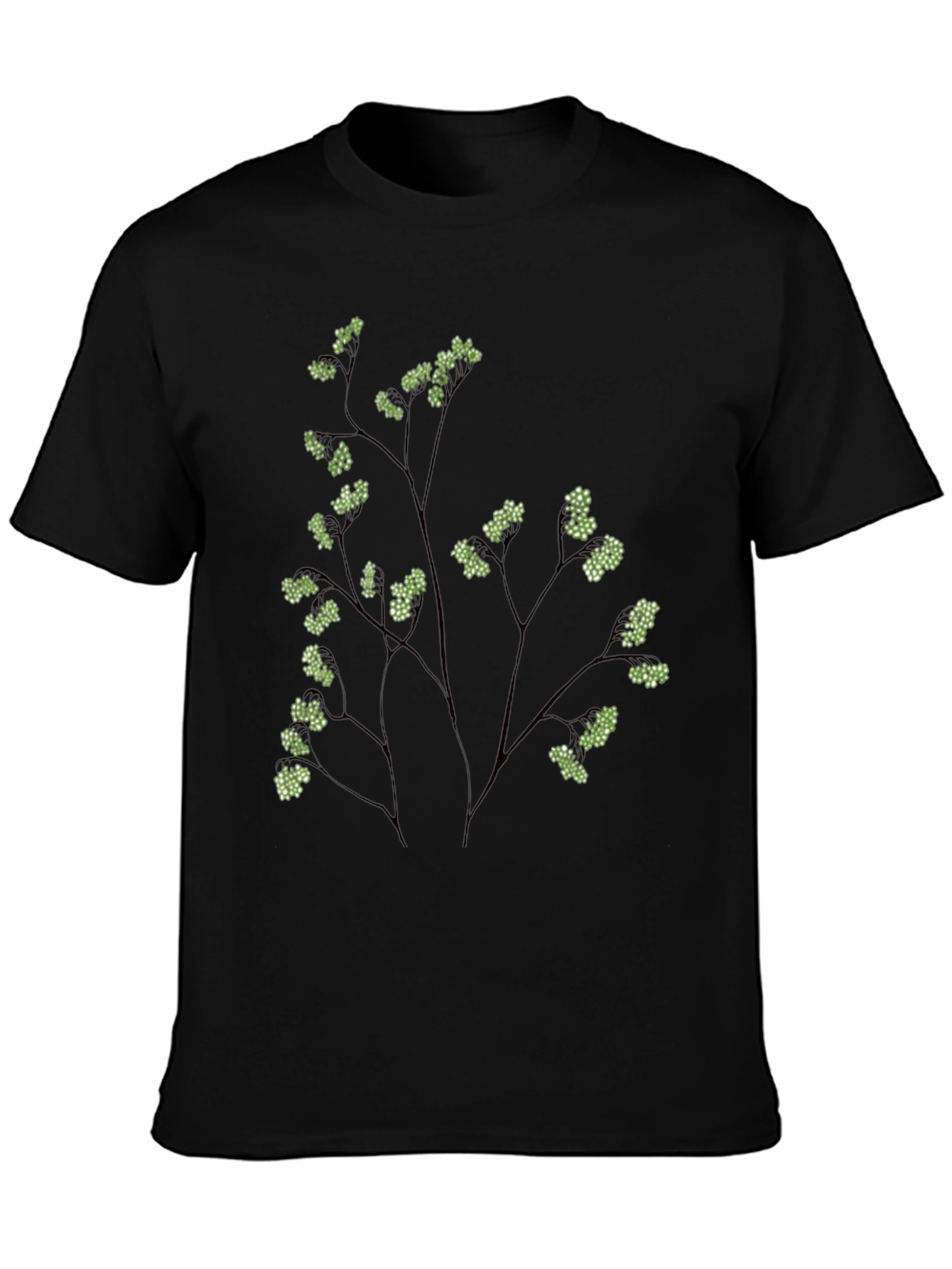 Nature Inspired Black Graphic Tee