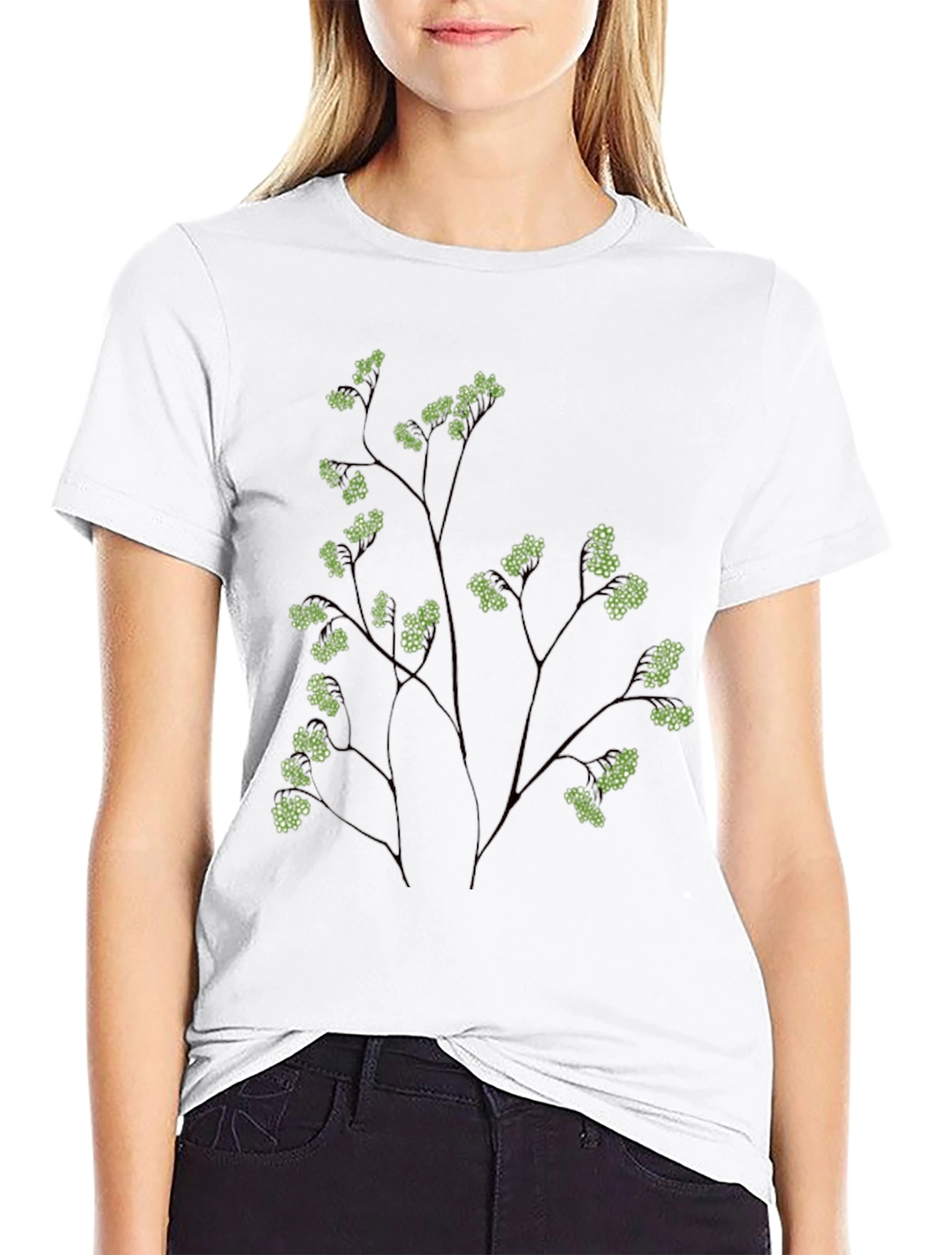 Nature Inspired Black Graphic Tee
