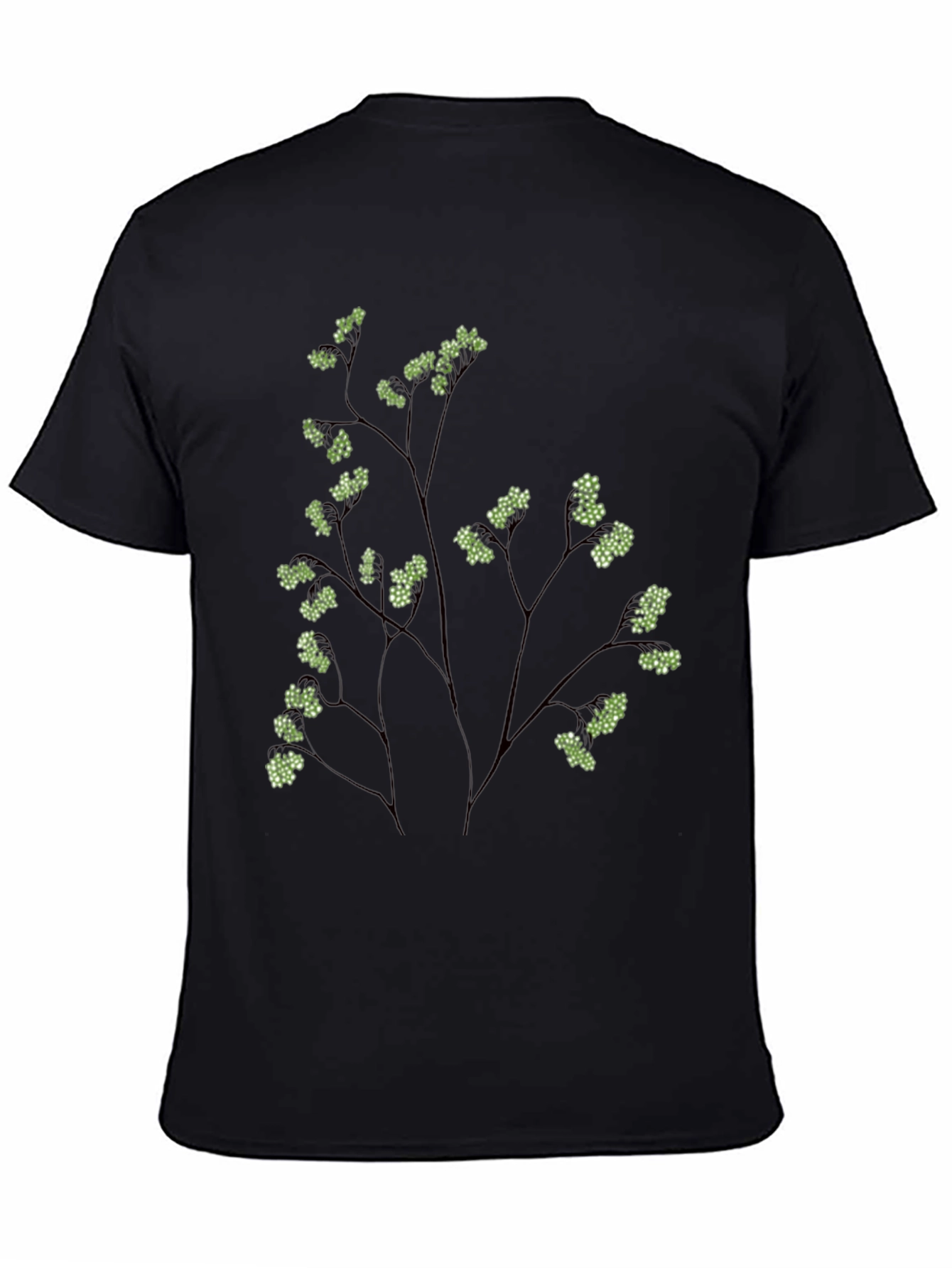 Nature Inspired Black Graphic Tee