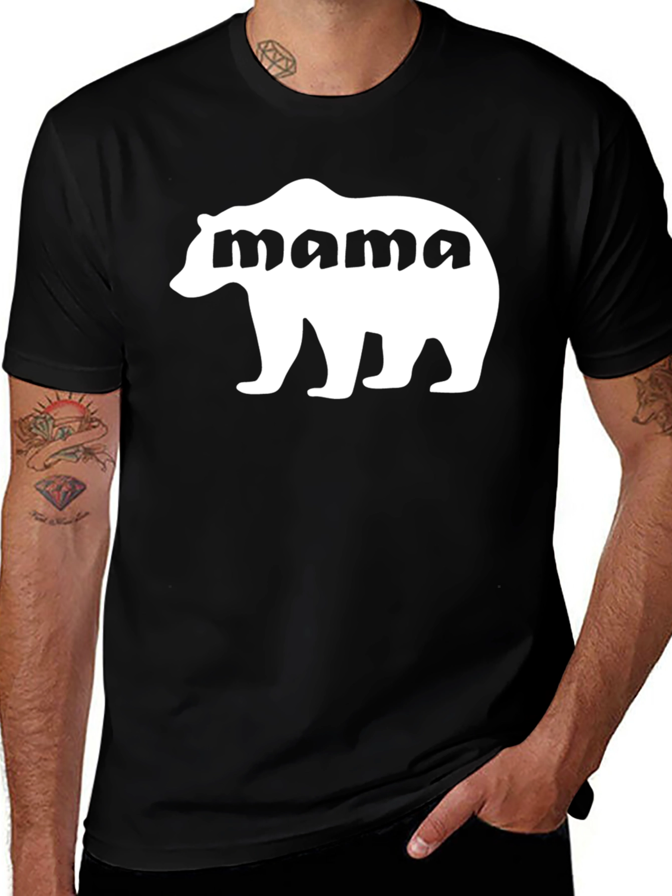Mama Bear Graphic Tee - Black Unisex Shirt