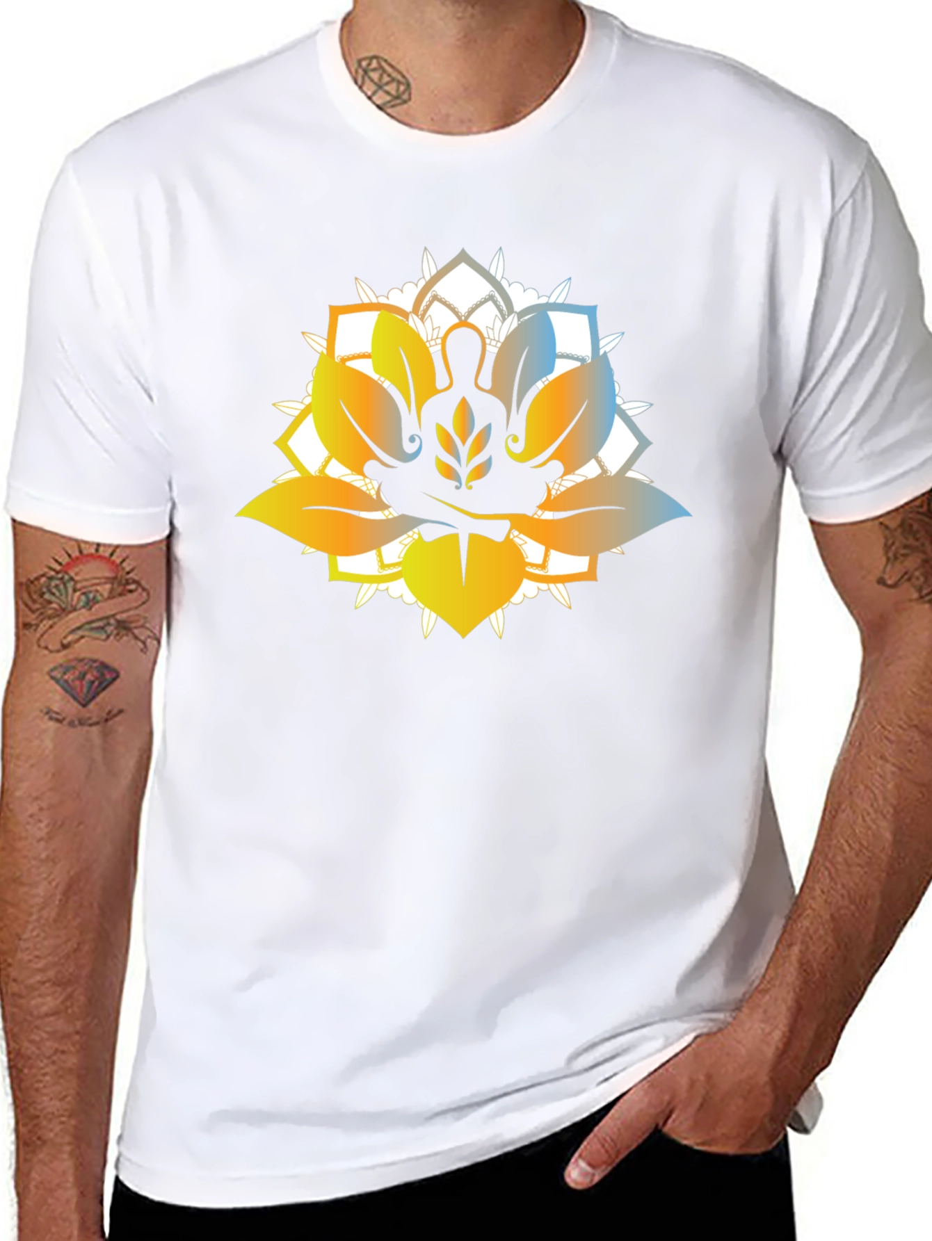 Zen Lotus Meditation T-Shirt - Spiritual Comfort