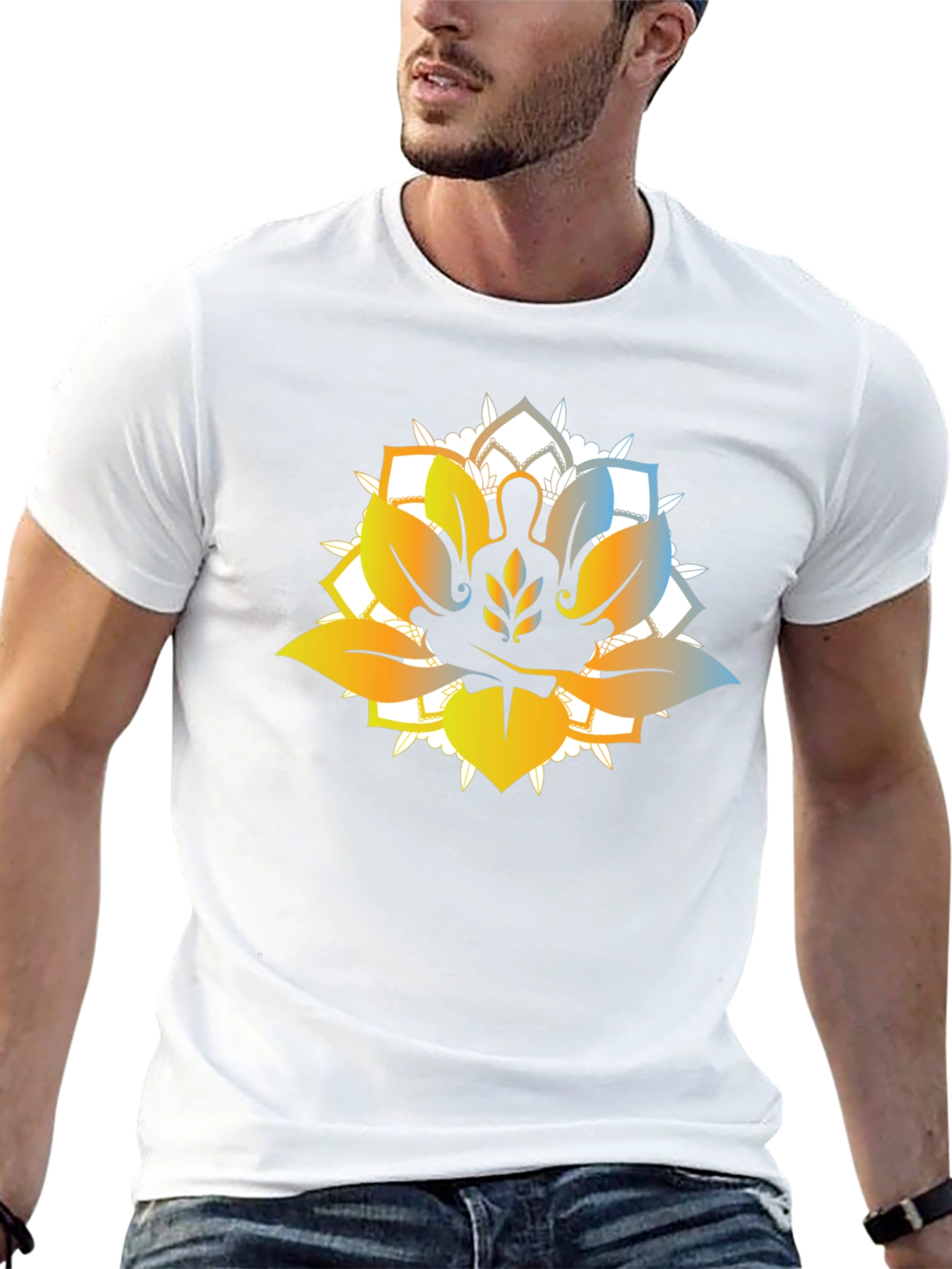 Zen Lotus Meditation T-Shirt - Spiritual Comfort