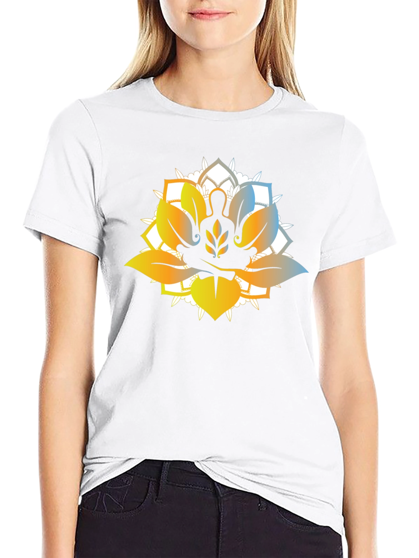 Zen Lotus Meditation T-Shirt - Spiritual Comfort