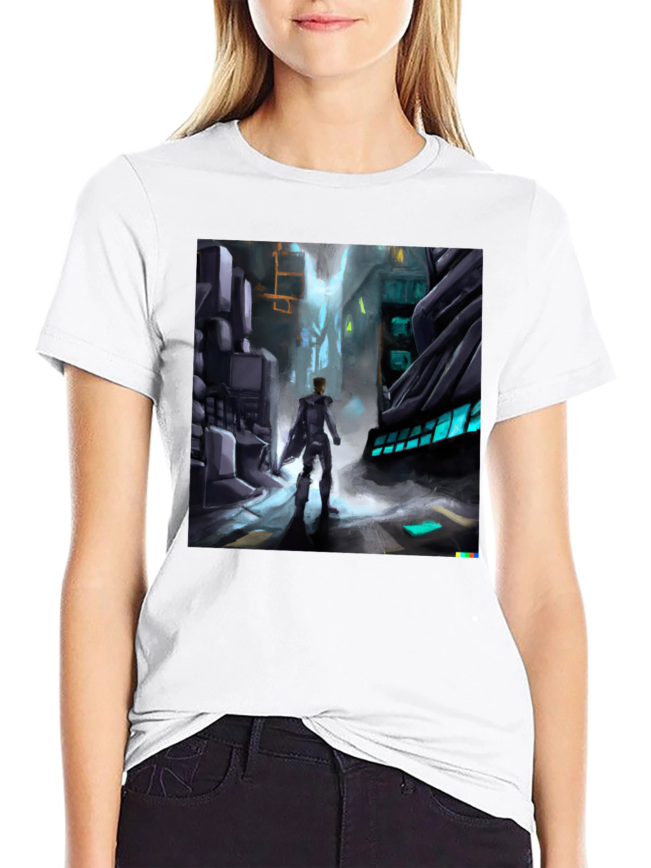 Sci-Fi Cityscape Graphic Tee