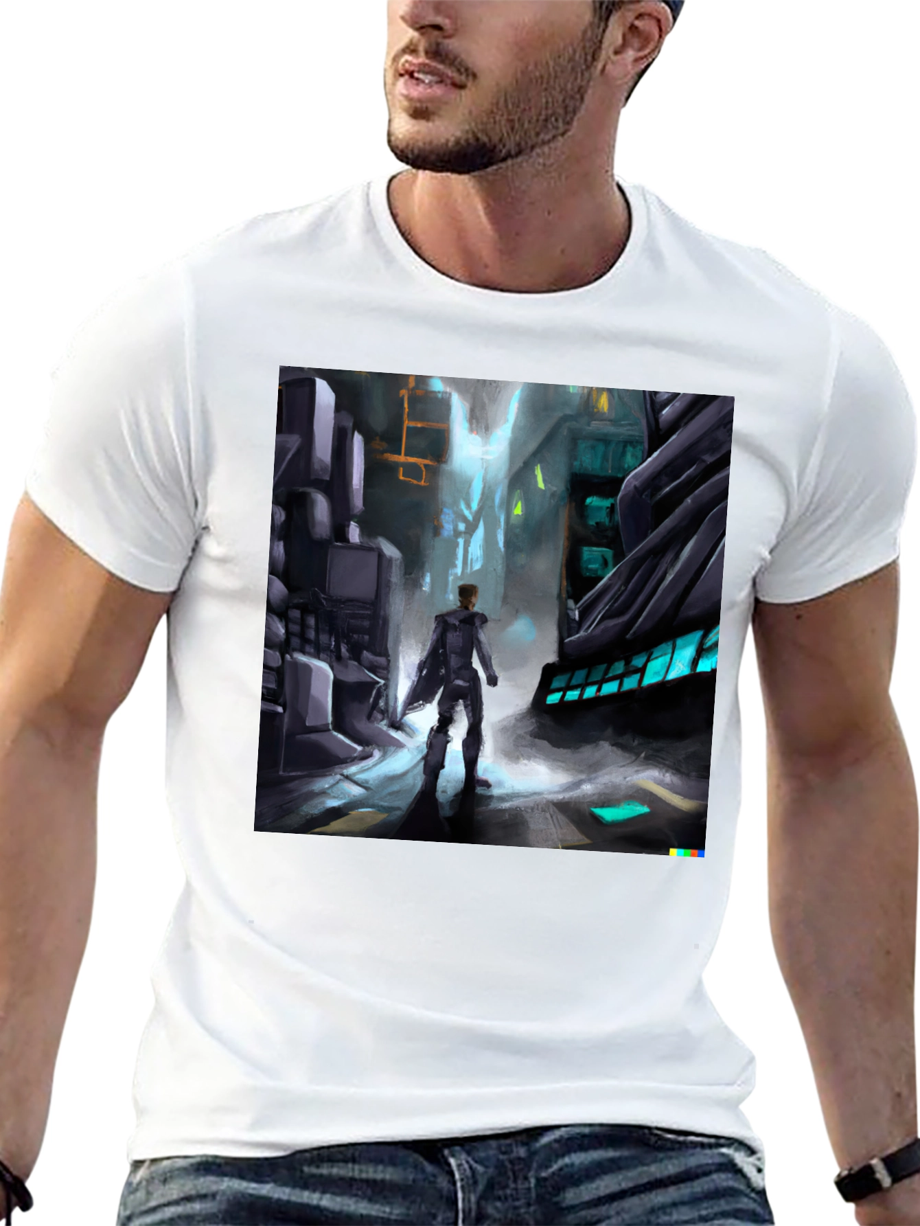 Sci-Fi Cityscape Graphic Tee