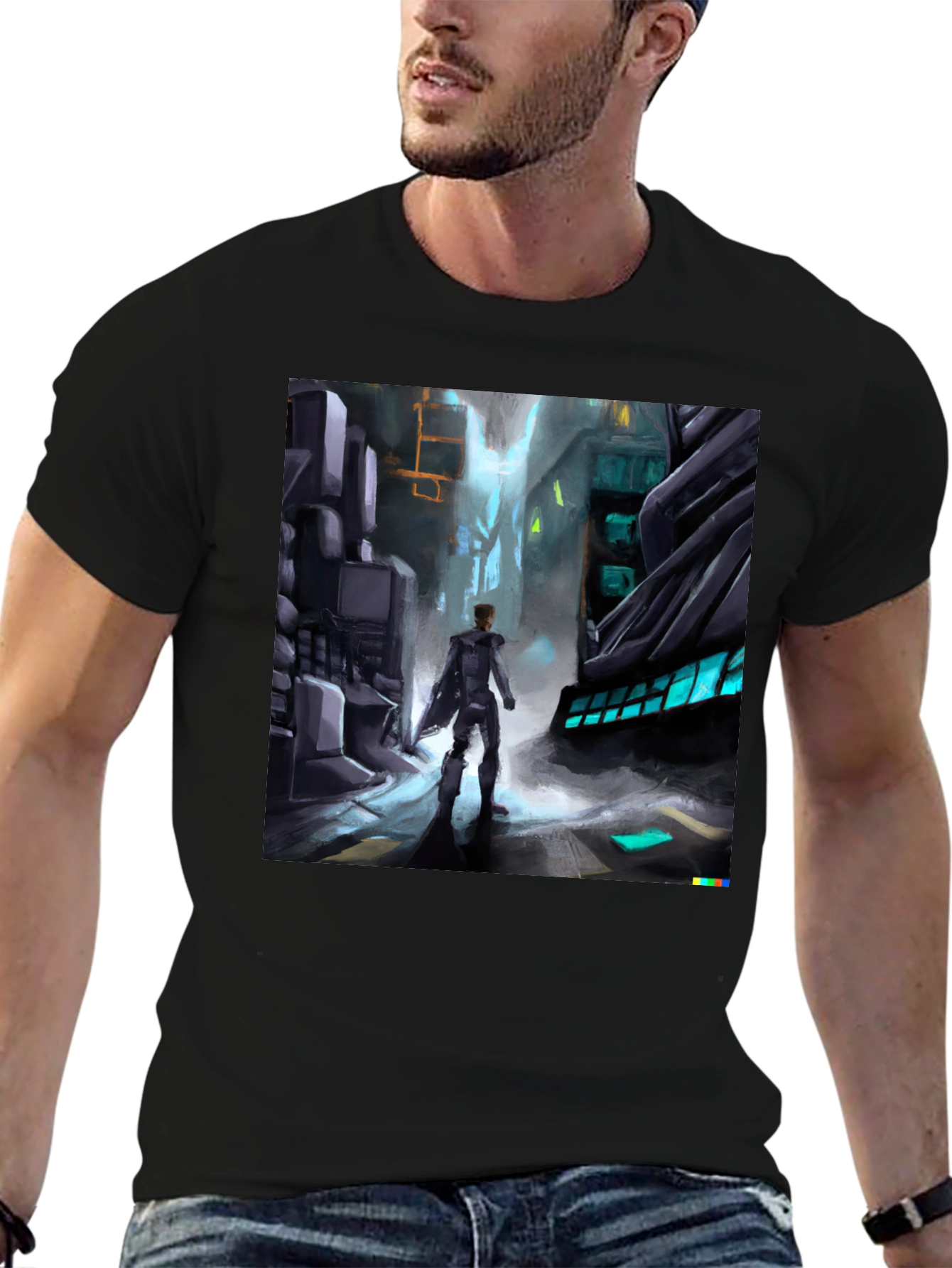 Sci-Fi Cityscape Graphic Tee