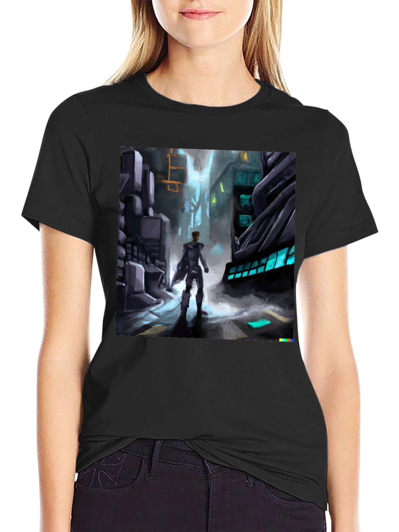Sci-Fi Cityscape Graphic Tee