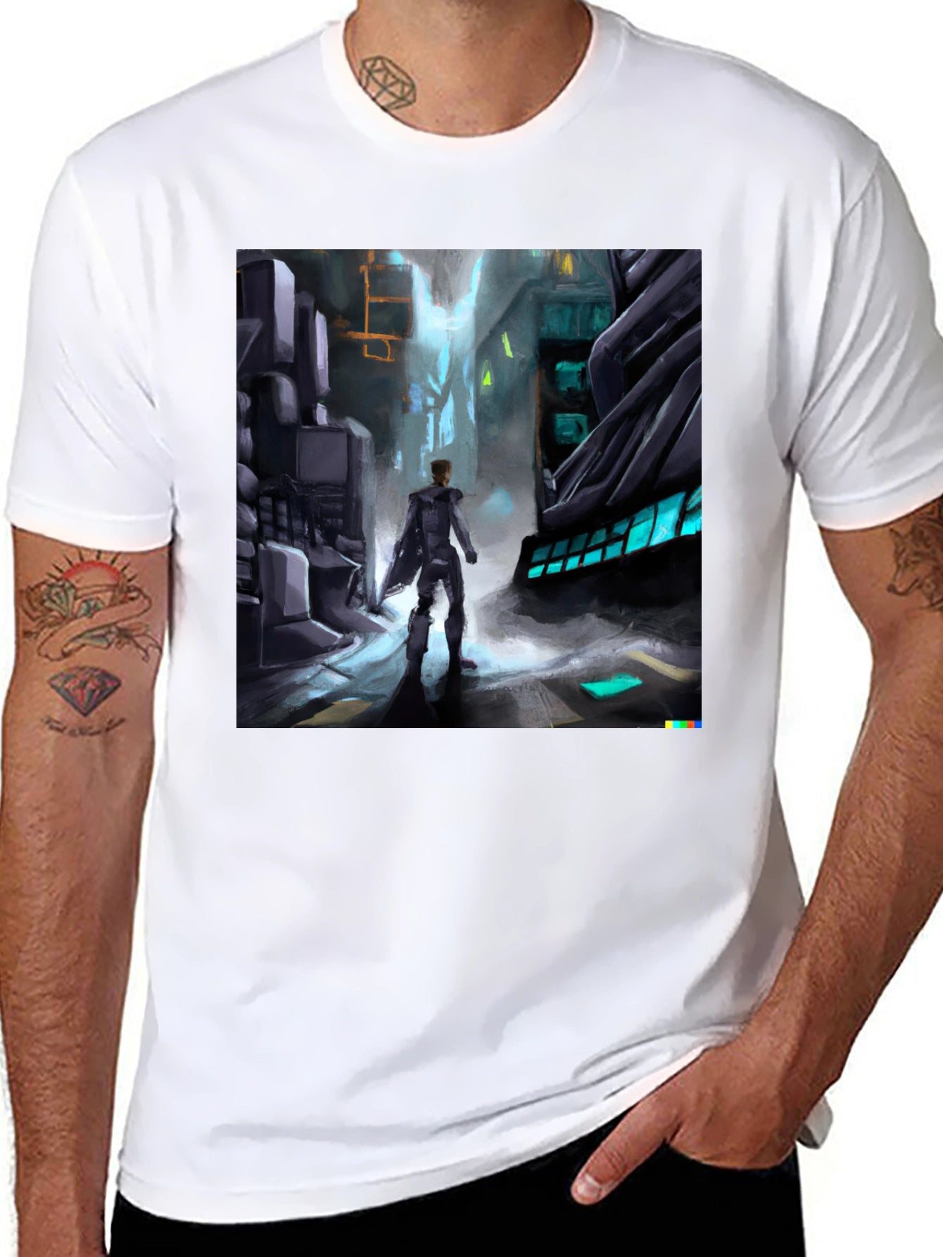 Sci-Fi Cityscape Graphic Tee