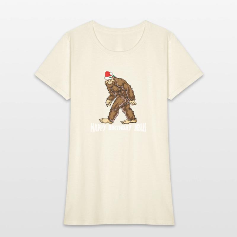 Bigfoot Christmas Shirt Boys Kids Youth Women Men