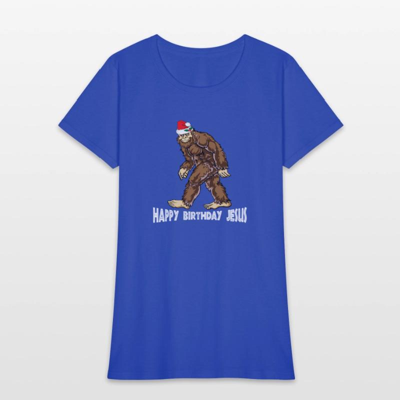 Bigfoot Christmas Shirt Boys Kids Youth Women Men